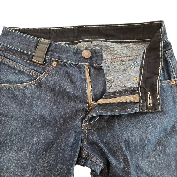 Mens Armani Exchange Dark Wash Denim Blue Jeans 32 by 30 - Picture 8 of 13